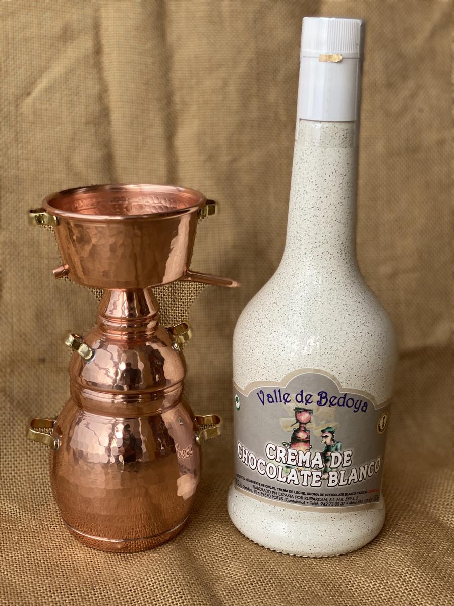 Crema de chocolate blanco Valle de Bedoya crema de orujo potes liebana