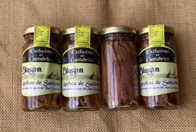 4 tarros ANCHOAS DEL CANTABRICO EN ACEITE DE OLIVA “BLASAN” 100 grs | 364 | Productos típicos de cantabria