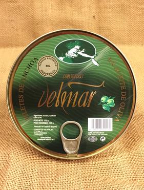 ANCHOAS DEL CANTABRICO EN ACEITE DE OLIVA "VELMAR" | 285 | Productos típicos de cantabria