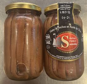 2 tarros ANCHOAS EN ACEITE DE OLIVA "PABLO" 250grms | 242 | Productos típicos de cantabria