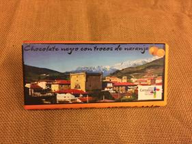 CHOCOLATE PURO CON TROZOS DE NARANJA "EL TARUGU" 125gr | 229 | Productos típicos de cantabria